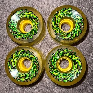 Slime Balls Skateboard Wheels-66mm OG Slime Trans Yellow 78a